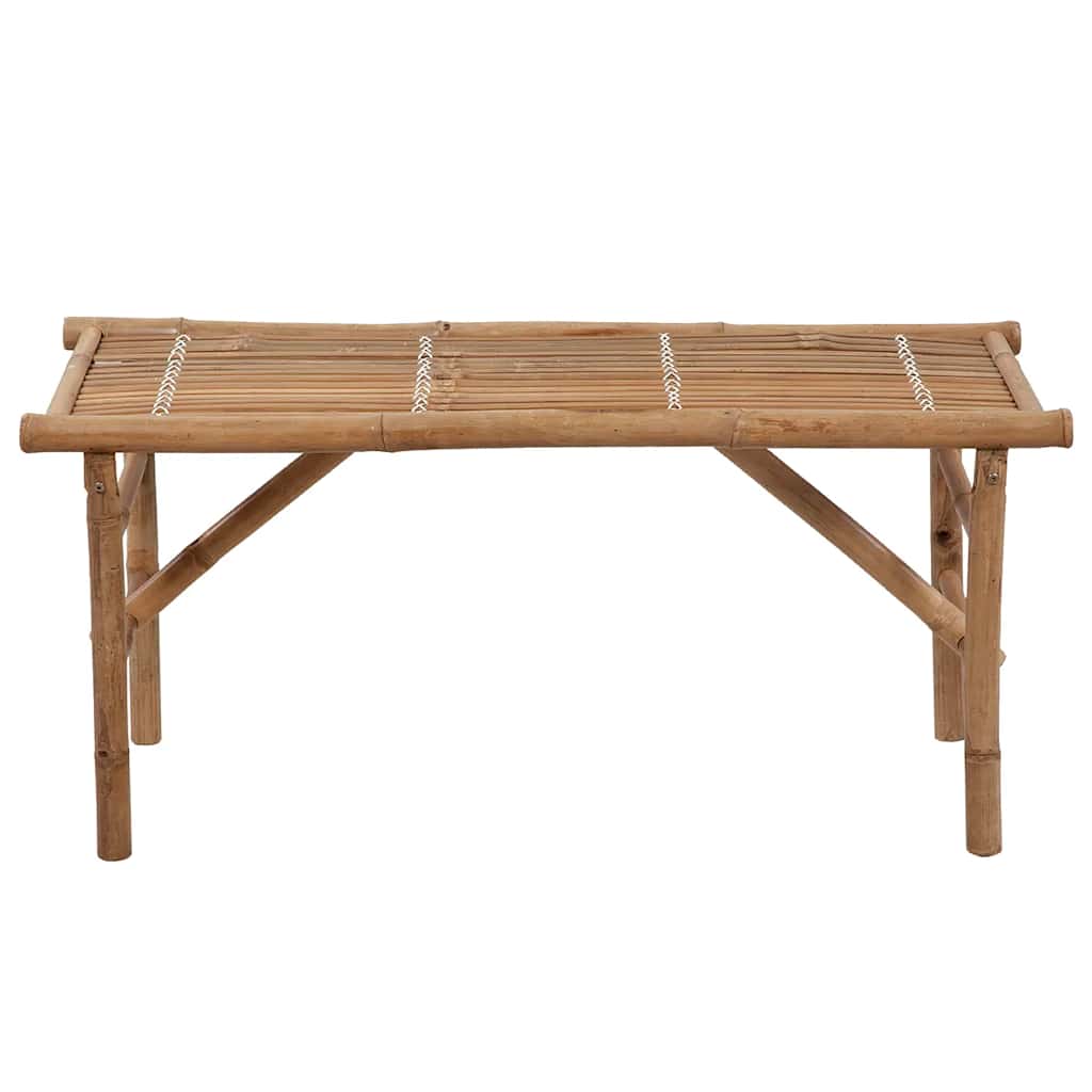 Sammenleggbar Hagebenk Med Pute 118 Cm Bambus