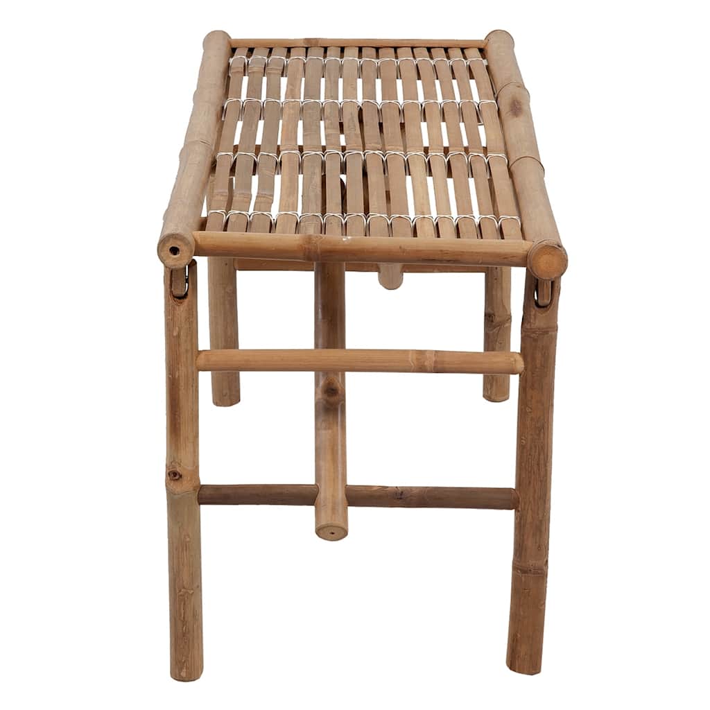 Sammenleggbar Hagebenk Med Pute 118 Cm Bambus