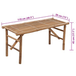 Sammenleggbar Hagebenk Med Pute 118 Cm Bambus