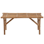 Sammenleggbar Hagebenk Med Pute 118 Cm Bambus