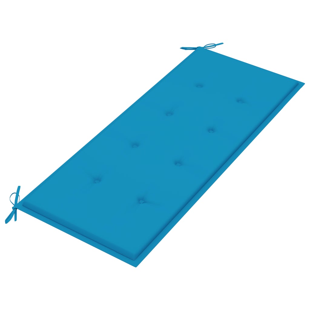 Sammenleggbar Hagebenk Med Pute 118 Cm Bambus