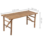 Sammenleggbar Hagebenk Med Pute 118 Cm Bambus