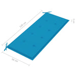 Sammenleggbar Hagebenk Med Pute 118 Cm Bambus