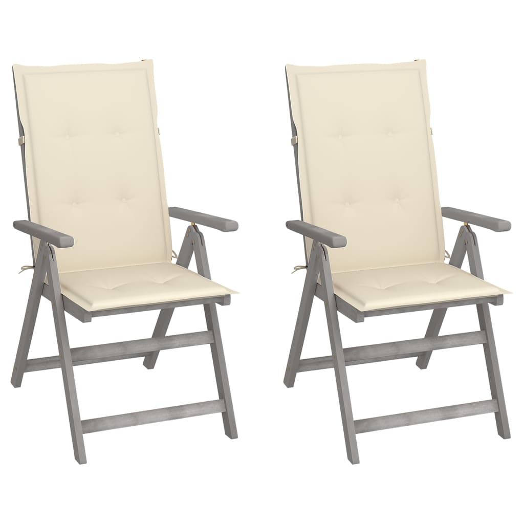Hagestoler 2 Stk Med Puter Heltre Akasie