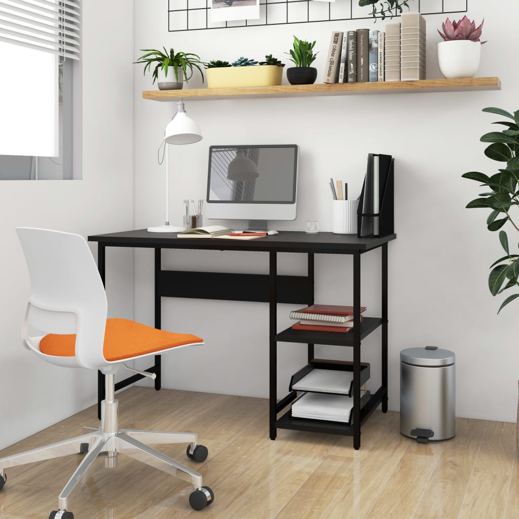 Pc-Bord Svart 105X55X72 Cm Mdf Og Metall