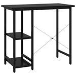 Pc-Bord Svart 80X40X72 Cm Mdf Og Metall