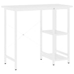 Pc-Bord Hvit 80X40X72 Cm Mdf Og Metall