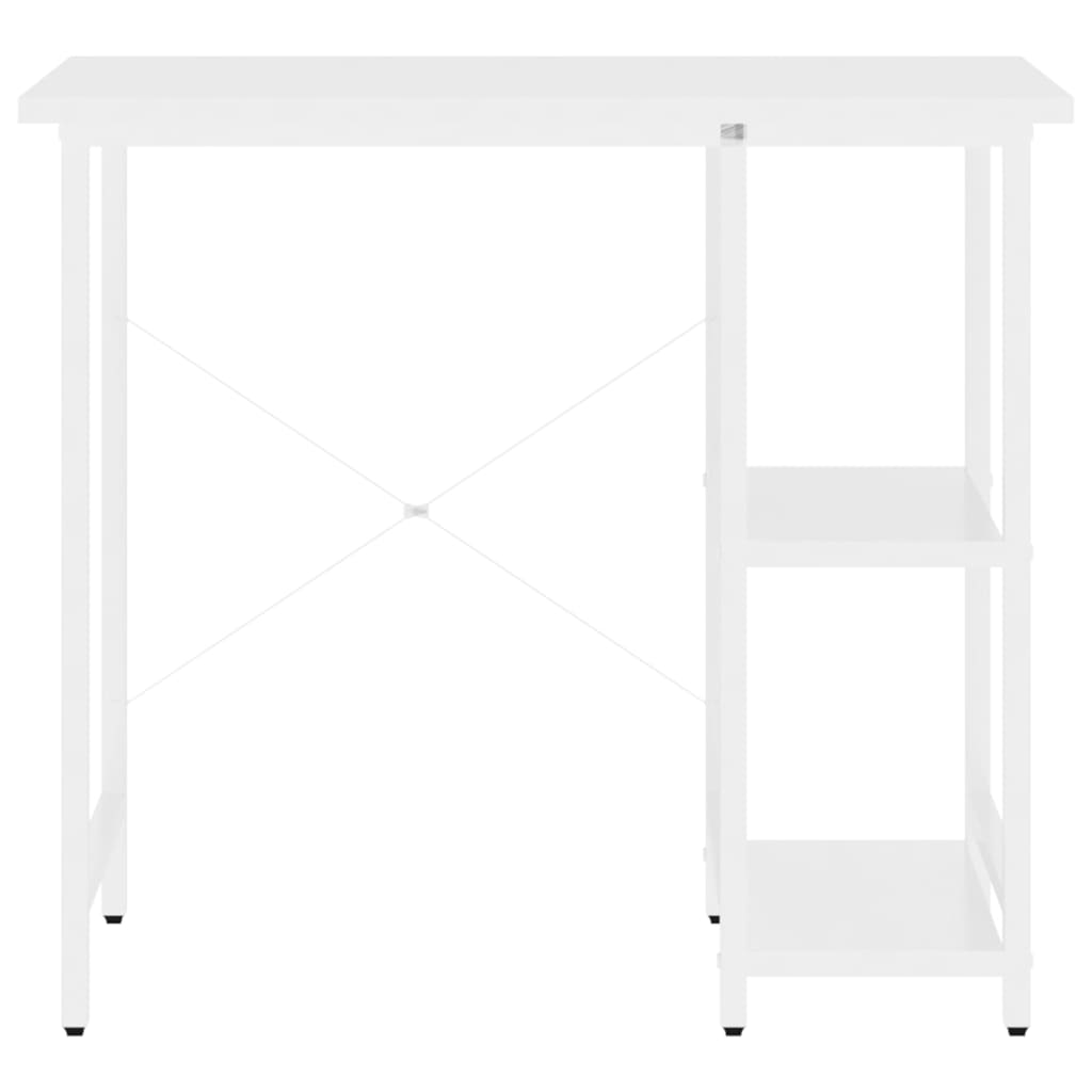 Pc-Bord Hvit 80X40X72 Cm Mdf Og Metall