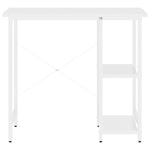 Pc-Bord Hvit 80X40X72 Cm Mdf Og Metall
