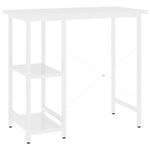 Pc-Bord Hvit 80X40X72 Cm Mdf Og Metall