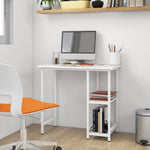 Pc-Bord Hvit 80X40X72 Cm Mdf Og Metall