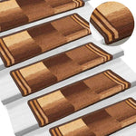 Selvklebende Trappematter 15 Stk 65X21X4 Cm Brun