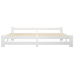 Sengeramme Hvit Heltre Furu 200X200 Cm