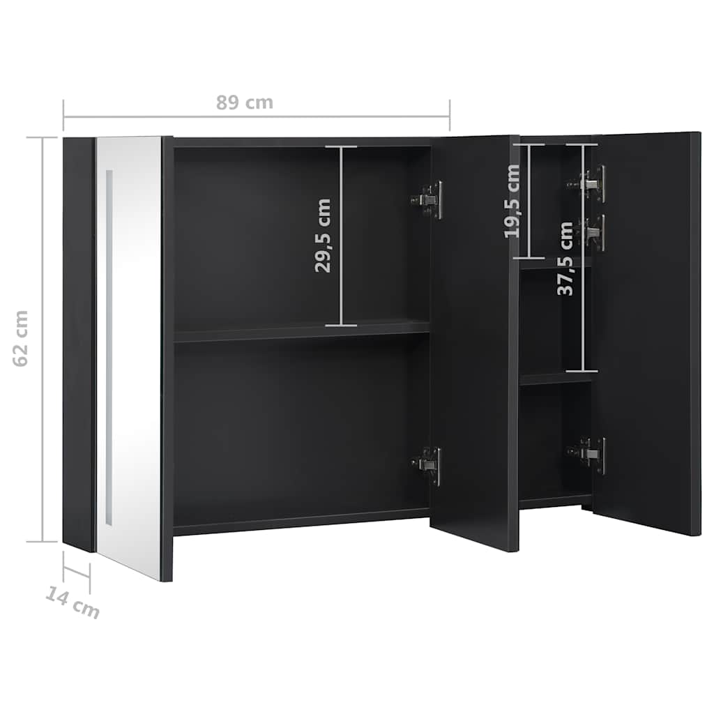 Led-Speilskap Til Bad 89X14X62 Cm