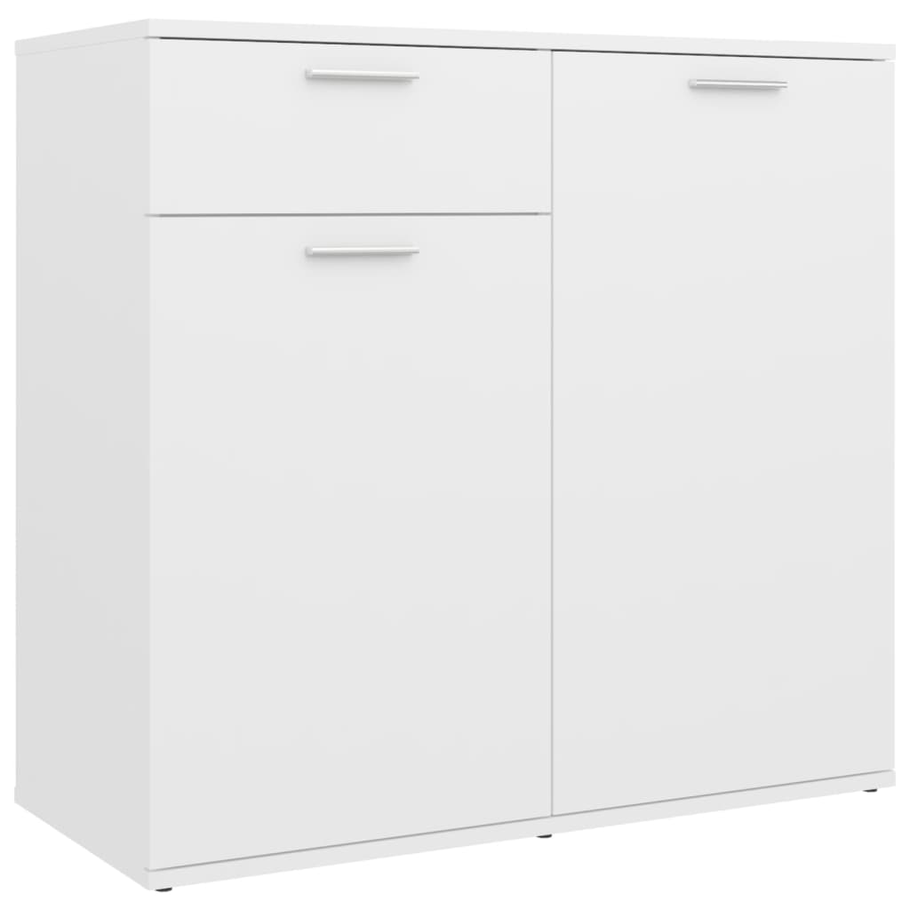 Skjenk Hvit 80X36X75 Cm Konstruert Tre