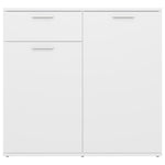 Skjenk Hvit 80X36X75 Cm Konstruert Tre