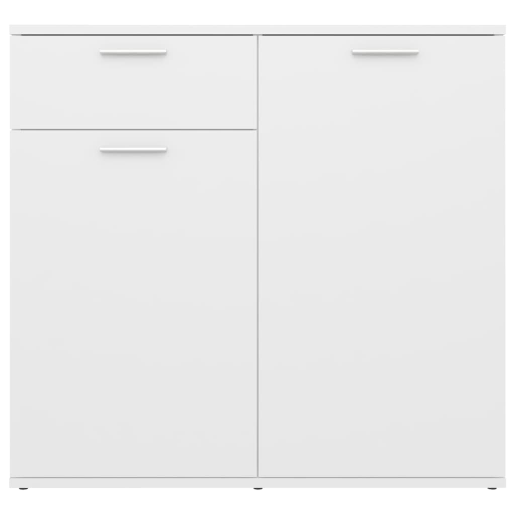 Skjenk Hvit 80X36X75 Cm Konstruert Tre