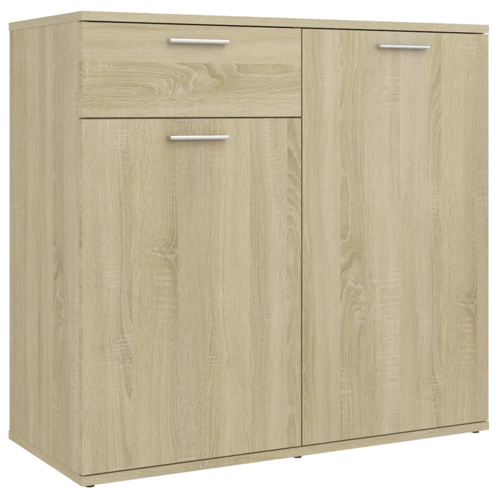 Skjenk Sonoma Eik 80X36X75 Cm Konstruert Tre
