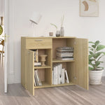 Skjenk Sonoma Eik 80X36X75 Cm Konstruert Tre