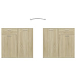 Skjenk Sonoma Eik 80X36X75 Cm Konstruert Tre
