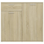 Skjenk Sonoma Eik 80X36X75 Cm Konstruert Tre