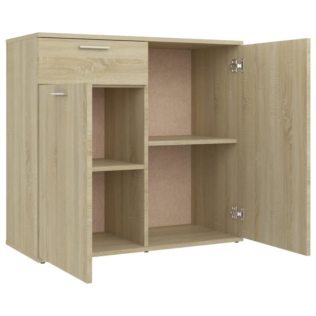 Skjenk Sonoma Eik 80X36X75 Cm Konstruert Tre