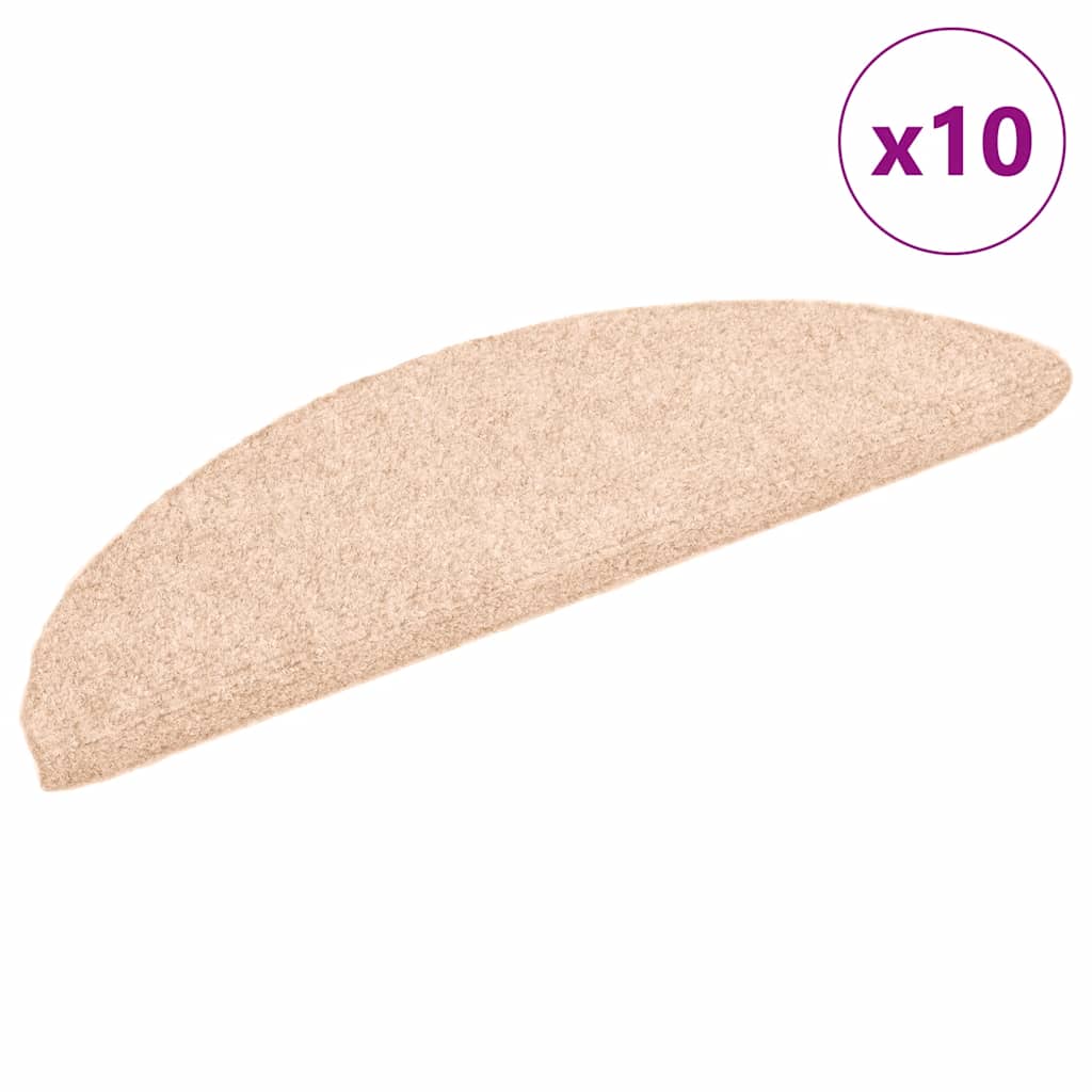 Selvklebende Trappematter 10 Stk Kremhvit 56X17X3Cm Nålestempel