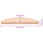 Selvklebende Trappematter 10 Stk Kremhvit 56X17X3Cm Nålestempel