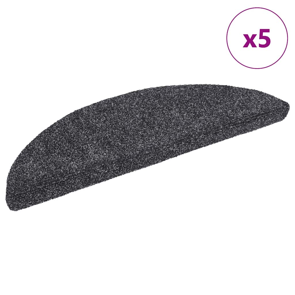 Selvklebende Trappematter 5 Stk Mørkegrå 56X17X3 Cm Nålestempel