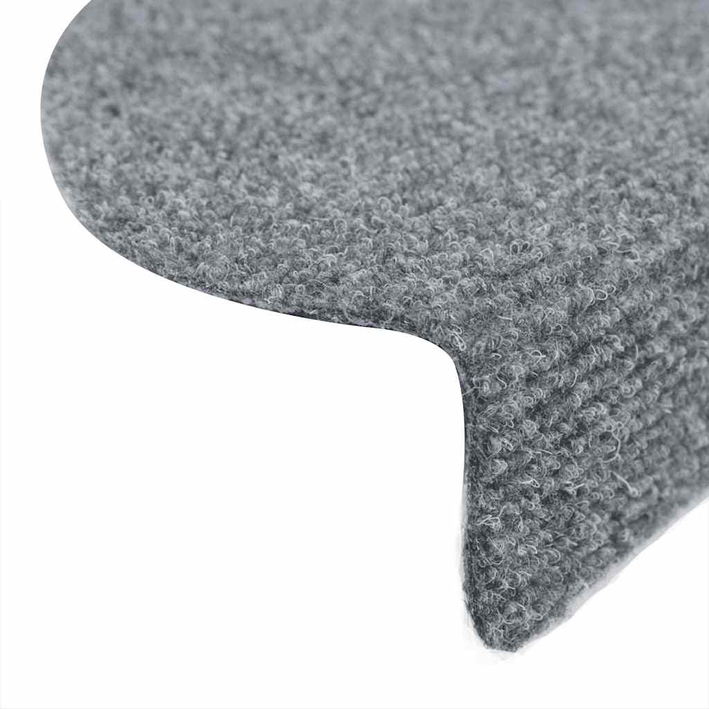 Selvklebende Trappematter 10 Stk Lysegrå 56X17X3 Cm Nålestempel