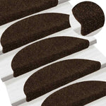 Selvklebende Trappematter 5 Stk Brun 56X17X3 Cm Nålestempel