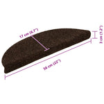 Selvklebende Trappematter 5 Stk Brun 56X17X3 Cm Nålestempel