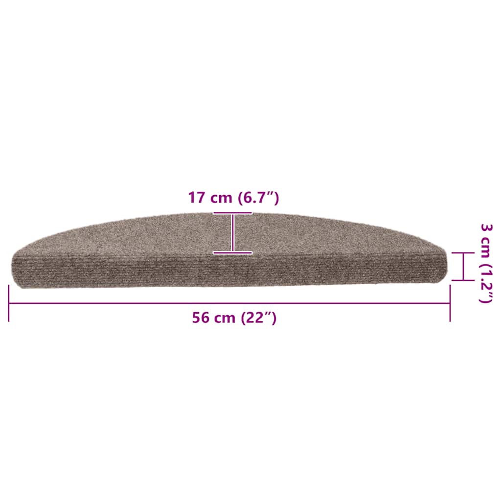 Selvklebende Trappematter 5 Stk Kremhvit 56X17X3 Cm Nålestempel