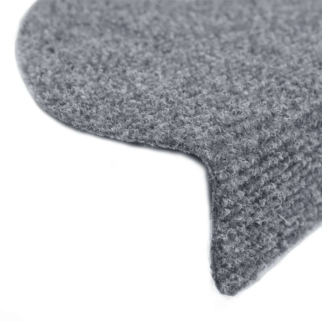 Selvklebende Trappematter 5 Stk Lysegrå 65X21X4 Cm Nålestempel