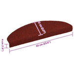 Selvklebende Trappematter 5 Stk Rød 65X21X4 Cm Nålestempel