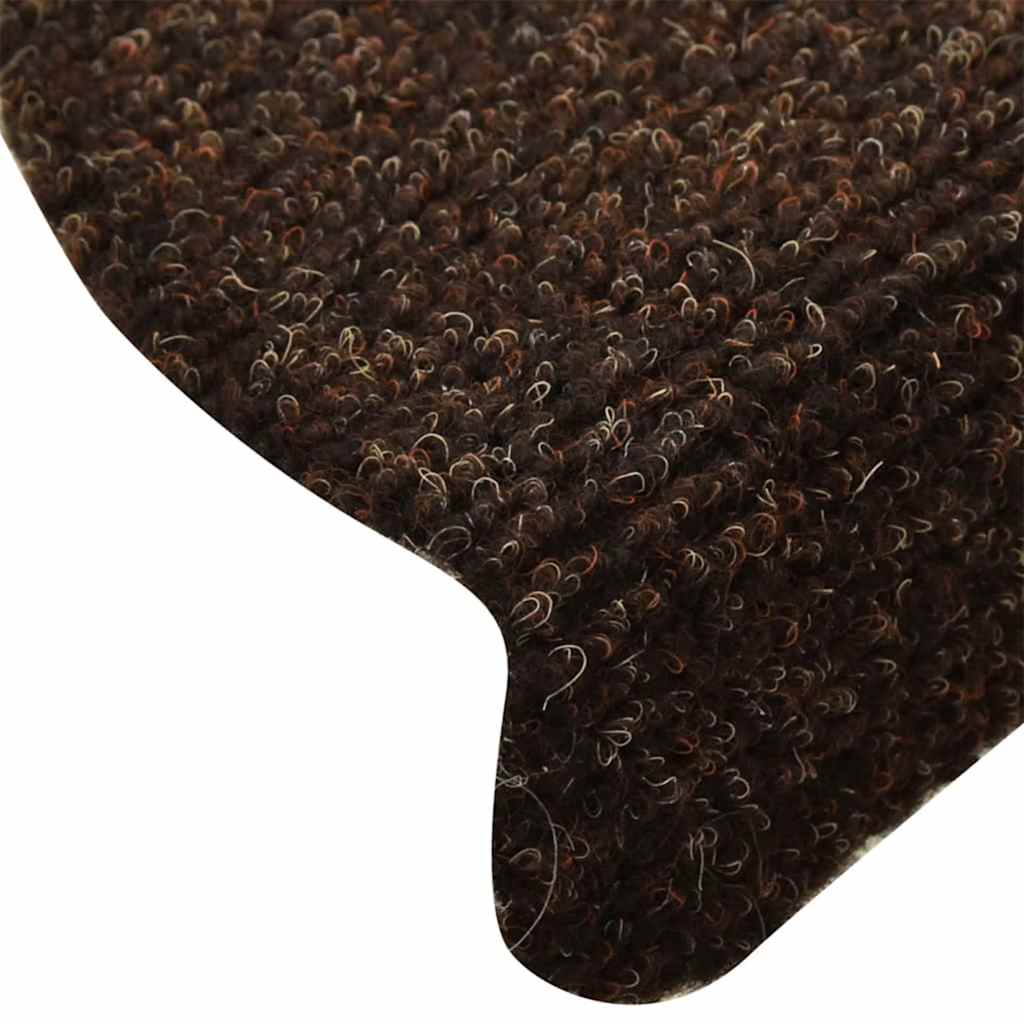 Selvklebende Trappematter 5 Stk Brun 65X21X4 Cm Nålestempel