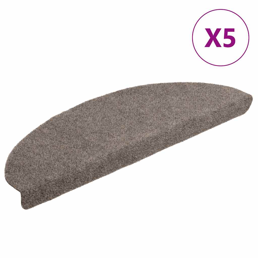 Selvklebende Trappematter 5 Stk Kremhvit 65X21X4Cm Nålestempel