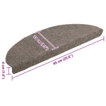 Selvklebende Trappematter 5 Stk Kremhvit 65X21X4Cm Nålestempel