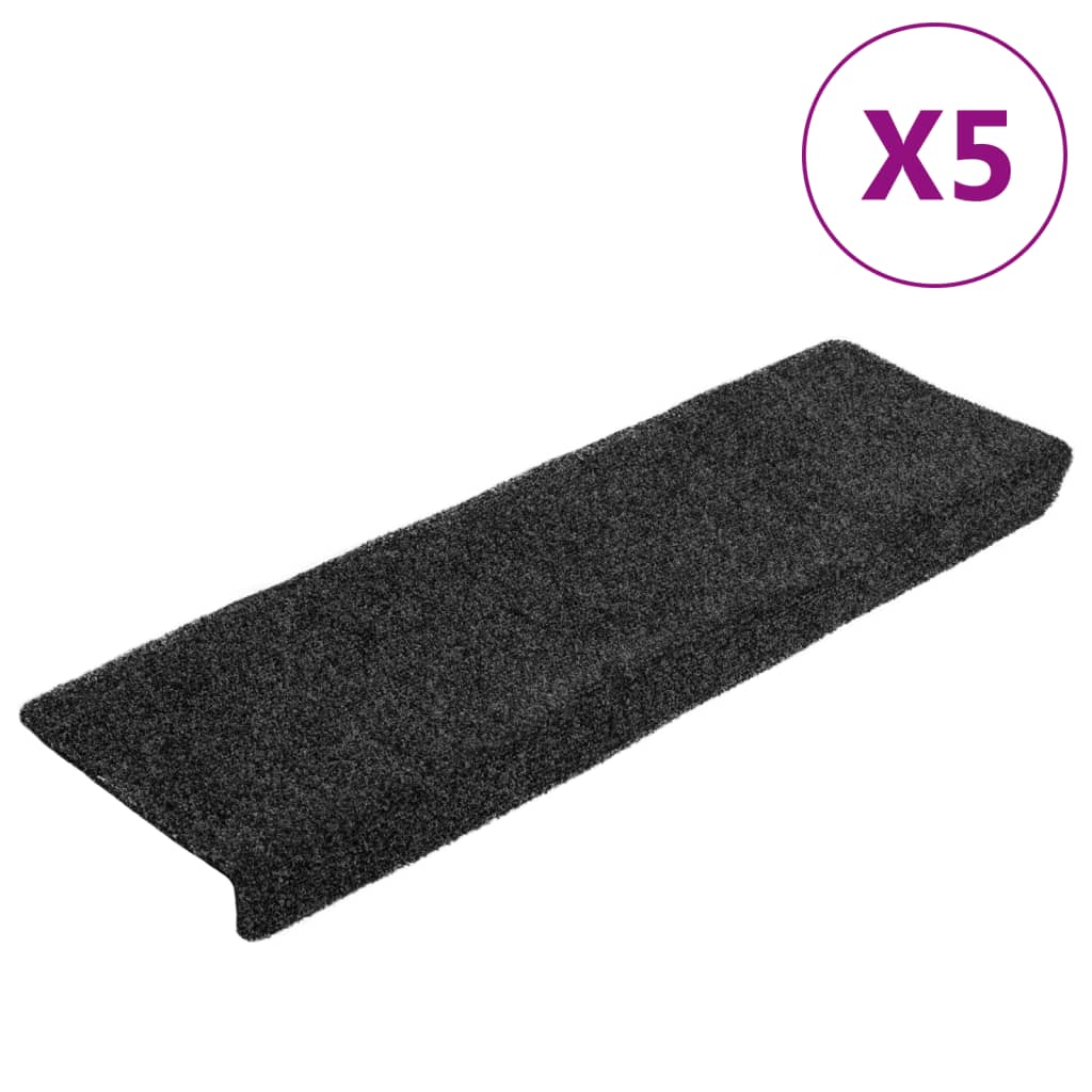 Selvklebende Trappematter 5 Stk Grå 65X21X4 Cm Nålestempel