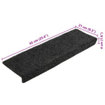 Selvklebende Trappematter 5 Stk Grå 65X21X4 Cm Nålestempel