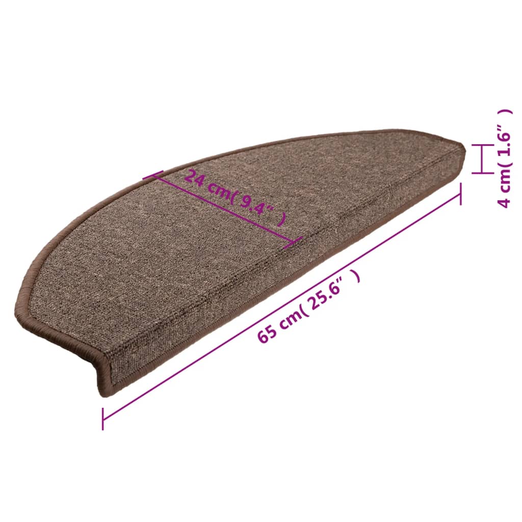 Trappematter 10 Stk 65X24X4 Cm Kaffebrun