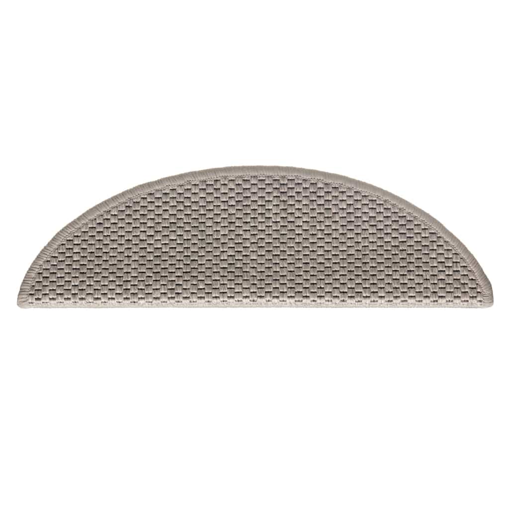 Selvklebende Trappematter Sisal-Utseende 15 Stk 56X17X3 Cm Sølv