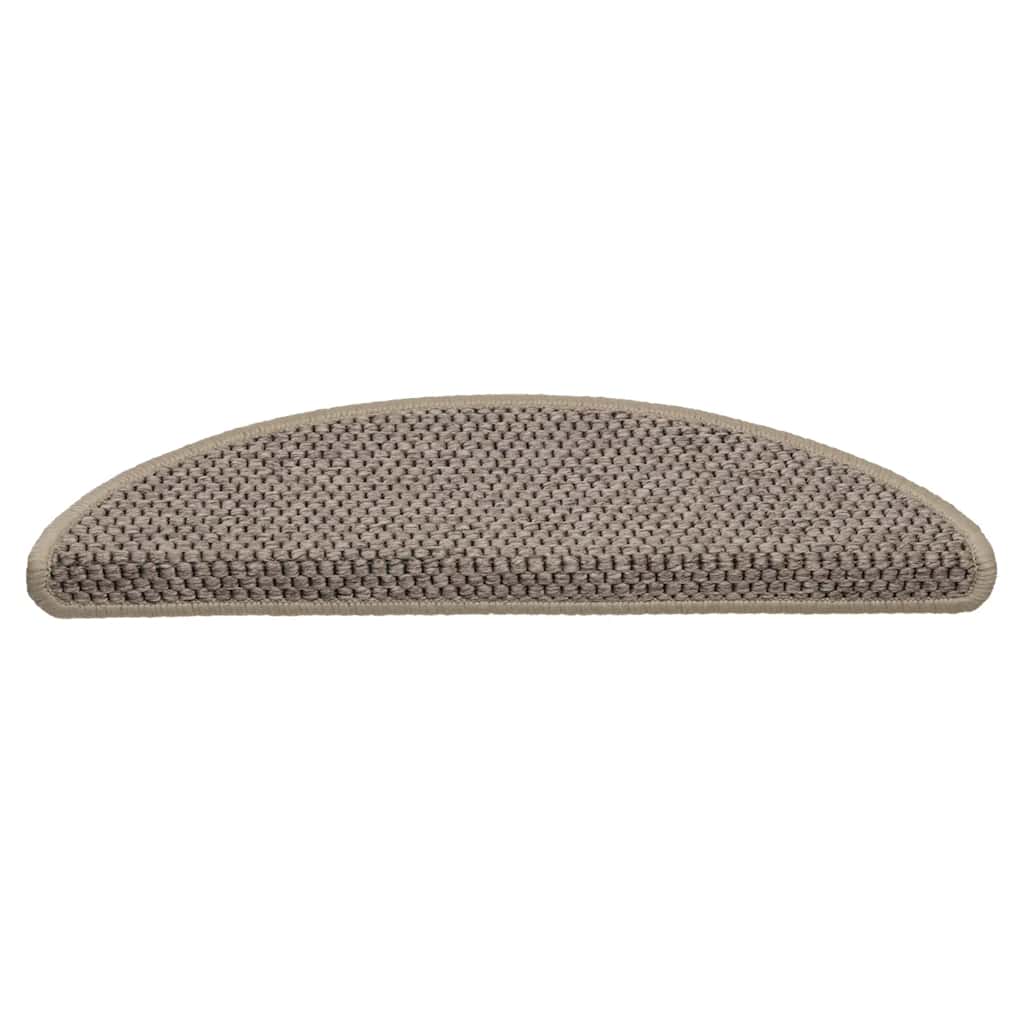 Selvklebende Trappematter Sisal 15 Stk 56X17X3 Cm Mørk Beige