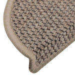 Selvklebende Trappematter Sisal 15 Stk 56X17X3 Cm Mørk Beige