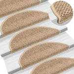 Selvklebende Trappematter Sisal-Utseende 15 Stk 56X17X3 Cm Sand