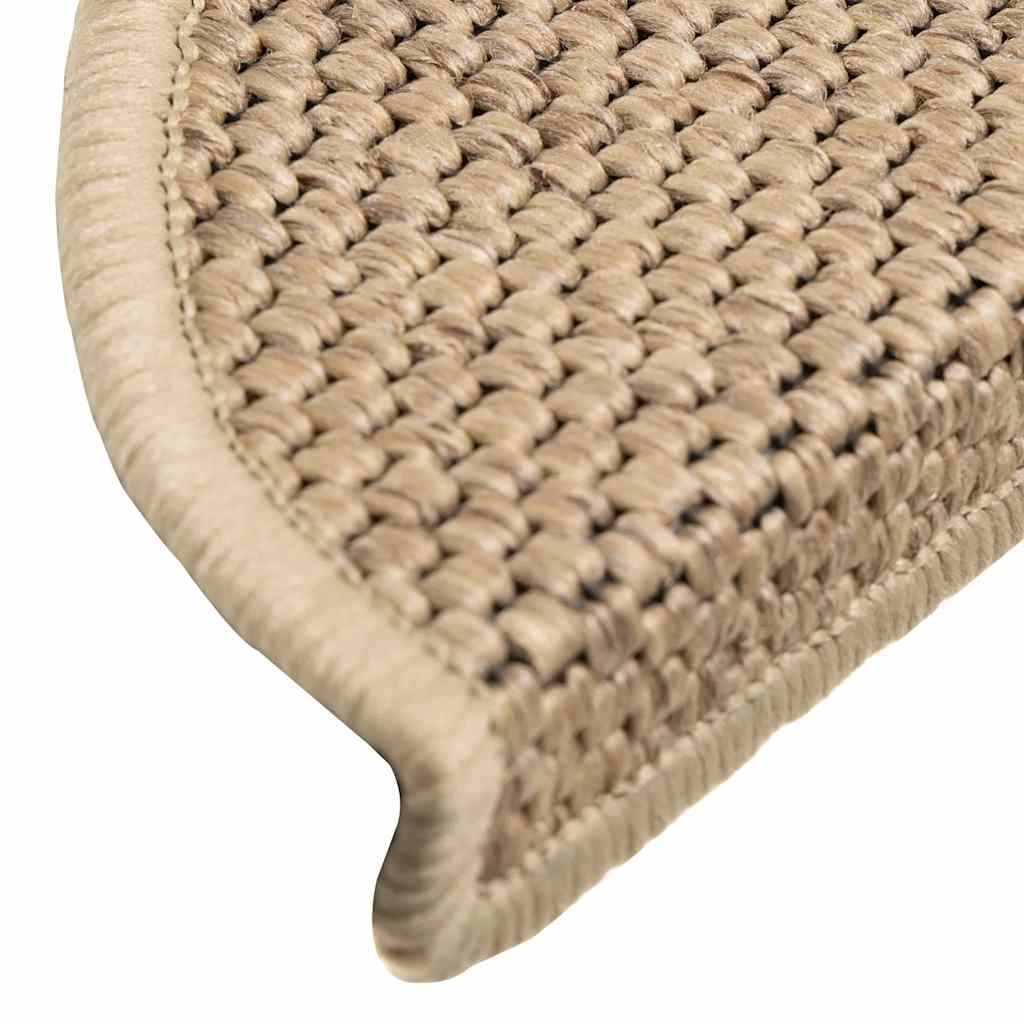 Selvklebende Trappematter Sisal-Utseende 15 Stk 56X17X3 Cm Sand
