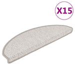 Selvklebende Trappematter Sisal 15 Stk 65X21X4 Cm Platina