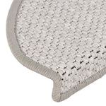 Selvklebende Trappematter Sisal 15 Stk 65X21X4 Cm Platina