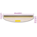 Selvklebende Trappematter Sisal 15 Stk 65X21X4 Cm Platina