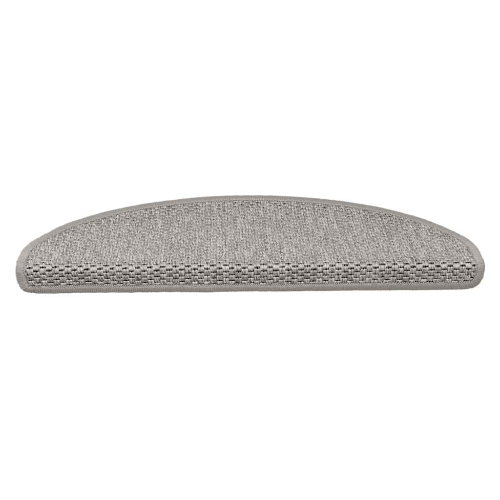 Selvklebende Trappematter Sisal-Utseende 15 Stk 65X21X4 Cm Sølv